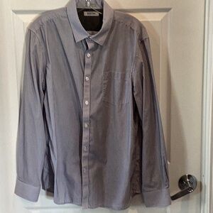 Kenneth Cole Reaction Light Blue Pinstripe Button-Down Shirt